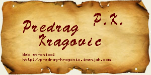 Predrag Kragović vizit kartica